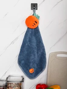 1pc Carrot Decor Washcloth - Multicolor - View 1