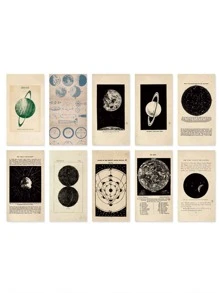 60 cái Giấy Thủ Công Trang Trí Mô Hình Hành Tinh - Nhiều màu - Xem 6