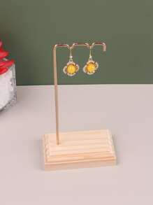 1pc Iron Earring Storage Rack - Gold - View 1
