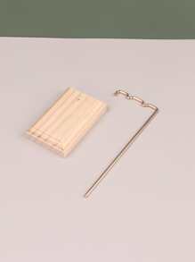 1pc Iron Earring Storage Rack - Gold - View 4