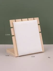 1 pieza Estante de almacenamiento de collares de bambú - Beis - Ver 6