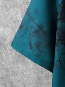 Manfinity RSRT Men Plants Print Button Up Shirt Without Tee - Dark Green - View 3