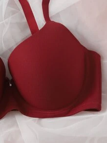 Plus Bow Detail Push Up Bra