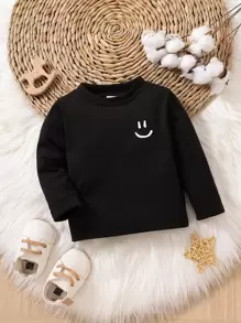 Baby Boy Expression Print Tee - Black - View 1