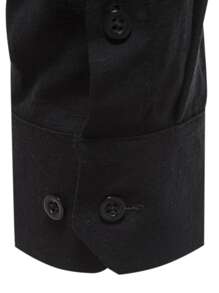 Manfinity Mode Áo sơ mi Nam Nút phía trước màu trơn Giải trí - màu đen - Xem 4