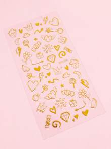 一張燙金指甲貼 - 金色 - 查看 4