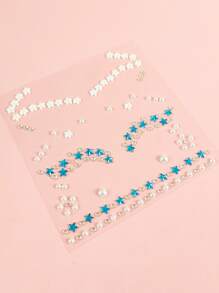 1張水鑽面部紋身貼紙