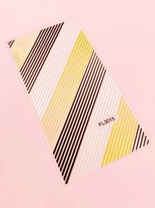 1sheet Striped Nail Art Sticker - Multicolor - View 5
