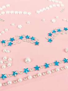 1張水鑽面部紋身貼紙