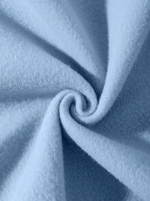 SHEIN Unity Letter Graphic Colourblock Drop Shoulder Drawstring Thermal Hoodie - Baby Blue - View 7