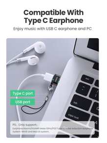 UGREEN USB Type C Adapter Type C To USB 2.0 Headphone Adapter USB Type C Converter Compatible With Galaxy S22 USB C Adapter Compatible With MacBook - Black - View 7