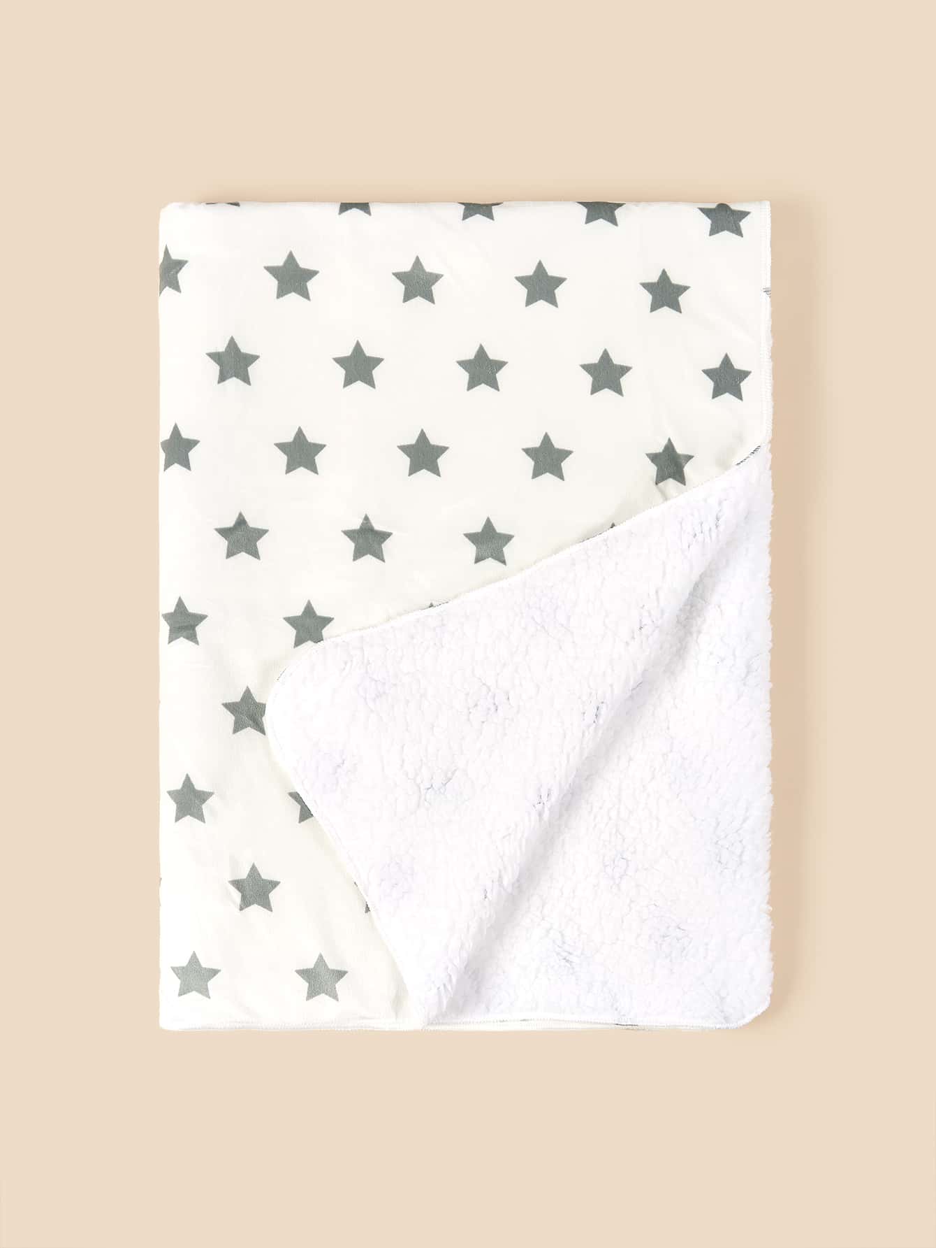 Baby Star Print Blanket - White - View 1