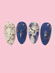 2sheets Textured Nail Art Sticker - Gold - View 2