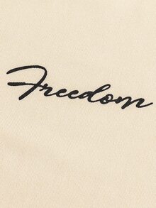 SHEIN Niños Camiseta con estampado de letra de color combinado