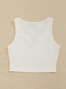 Chiquease Notch Neck Rib-knit Tank Top