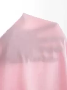 SHEIN Unity Slogan & Expression Print Drop Shoulder Tee - Dusty Pink - View 3