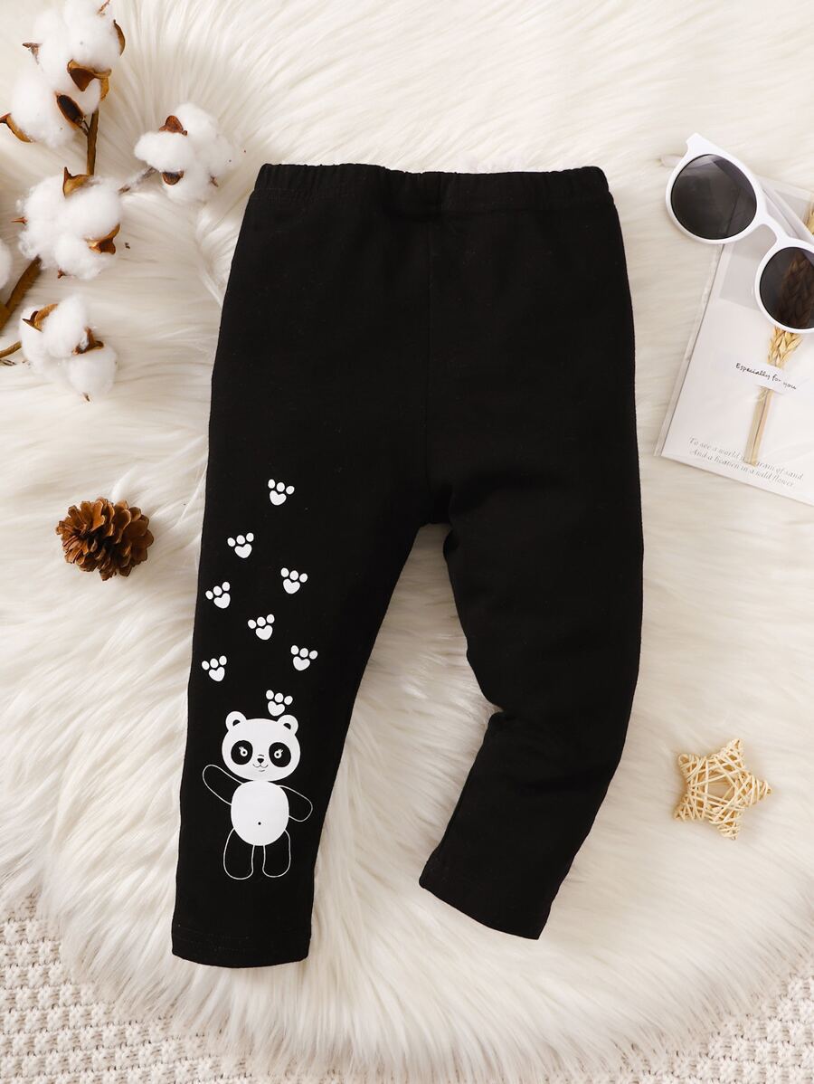 Bebé Pantalones con estampado de dibujos animados - Negro - Ver 1
