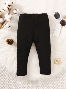Bebé Pantalones con estampado de dibujos animados - Negro - Ver 2