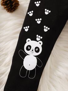 Bebé Pantalones con estampado de dibujos animados - Negro - Ver 5
