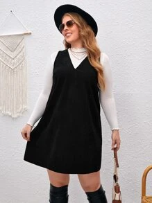 SHEIN LUNE Vestido sin manga unicolor sin top