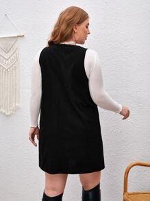 SHEIN LUNE Vestido sin manga unicolor sin top