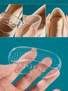 1pair Clear Anti-slip Heel Protection Pad - Clear - View 3
