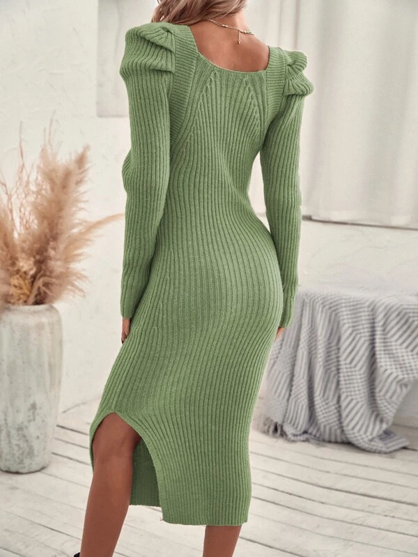 Donna Abito Shift Con Tasche Girocollo Manica Lunga Tunica Taglie - Foto 5