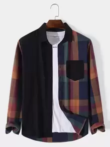 Manfinity Men Plaid Print Shirt Without Tee - Multicolor - View 1