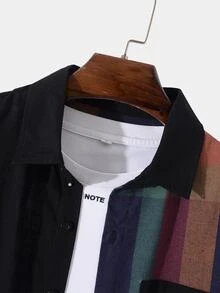 Manfinity Men Plaid Print Shirt Without Tee - Multicolor - View 3