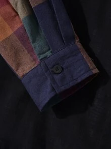 Manfinity Men Plaid Print Shirt Without Tee - Multicolor - View 4