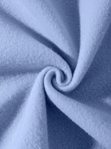 Flirla Áo nỉ Plus Size Lá thư Giải trí - Màu xanh nhạt - Xem 5