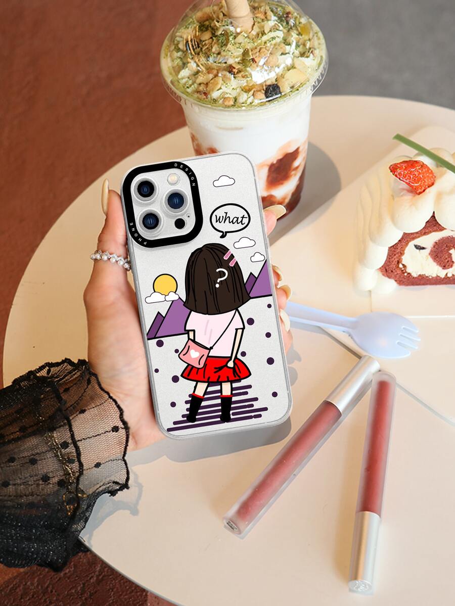 Funda para móvil con dibujos animados con estampado de niña - Multicolor - Ver 1