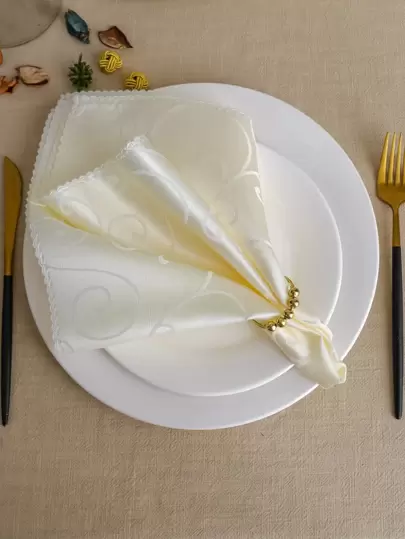 6st enfärgade minimalistiska blommiga servetter, dagliga fritidsartiklar