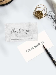 50 piezas Tarjeta de felicitación con estampado de mármol - Multicolor - Ver 3