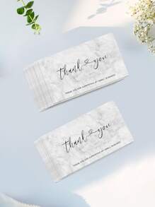 50 piezas Tarjeta de felicitación con estampado de mármol - Multicolor - Ver 5