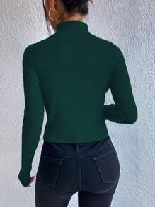 Calvaya Turtleneck Button Detail Sweater