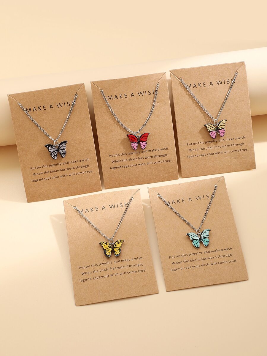 17KM 5 cái Bướm Quyến Rũ Vòng Cổ - Nhiều màu - Xem 1