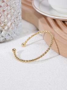 1入組扭結設計窗簾掛鉤 - 金色 - 查看 3