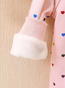 Young Girl Heart Print Bomber Jacket, Girls Jacket, Pink Jacket For Girls, Kids Heart Print Jacket, Cute Jackets For Girls, Toddler Girl Jacket