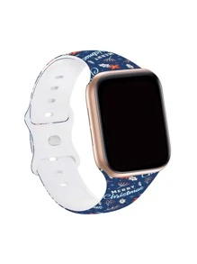 Christmas Letter Graphic Smart Watch Band - Multicolor - View 1