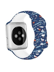 Christmas Letter Graphic Smart Watch Band - Multicolor - View 2
