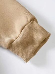 Manfinity Homme Bộ hai mảnh Nam Dây kéo Túi Lá thư Hoa Giải trí - Màu Khaki - Xem 3