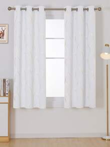 Metallic Wave Pattern Single Panel Curtain - Multicolor - View 3