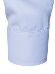 Manfinity Mode 男士格紋印花口袋貼布襯衫 - 淺藍色 - 查看 5