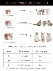 1入組豹紋印花寵物床 - 橘色 - 查看 3