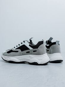 Hombres Zapatillas deportivas chunky de color combinado con cordón delantero - Multicolor - Ver 2