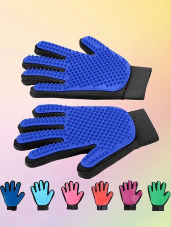 1 pieza de color al azar Guantes Depilación de mascotas Cepillo