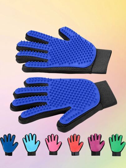1pc Random Color Gloves Design Pet Hair Removal Brush
