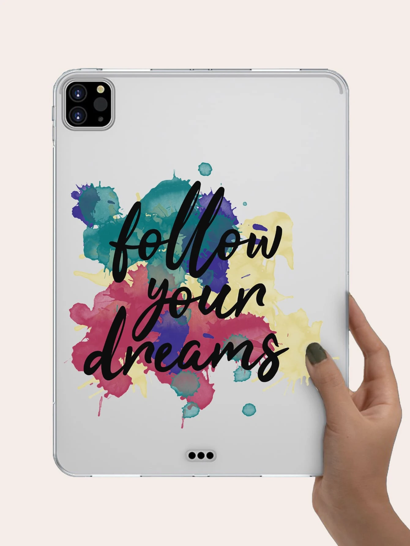 Funda compatible con iPad con estampado de letra - Multicolor - Ver 1