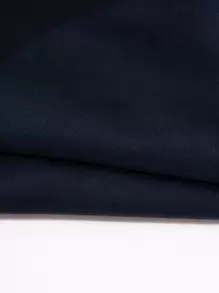 SHEIN LUNE Letter Graphic Drawstring Thermal Hoodie & Joggers - Navy Blue - View 7